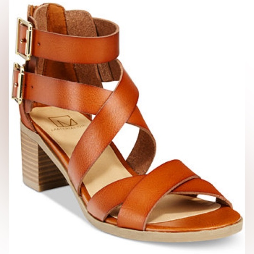 Material Girl’s Danee Block Heel City Sandals Size‎ 7.5 A36